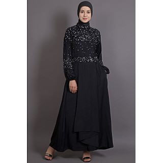 Embellished abaya- Black 